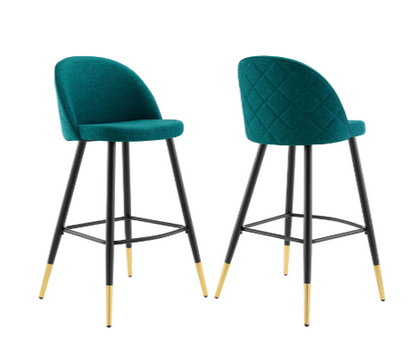 Corine Fabric Bar Stools - Set of 2