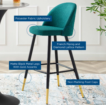 Corine Fabric Bar Stools - Set of 2