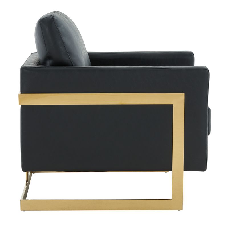 Elton Leather Accent Armchair