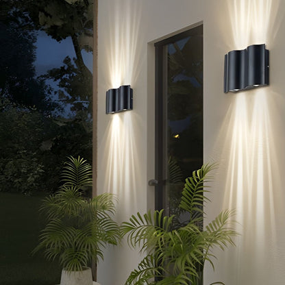 EMFURN Arc Design LED Wall Sconces Waterproof Up and Down Outdoor Wall Lights