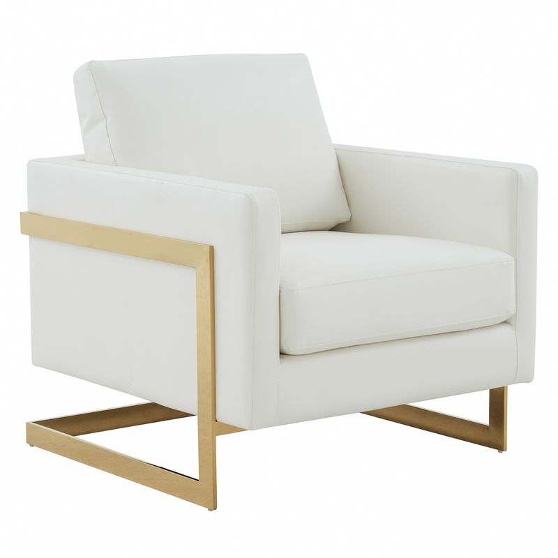 Elton Leather Accent Armchair