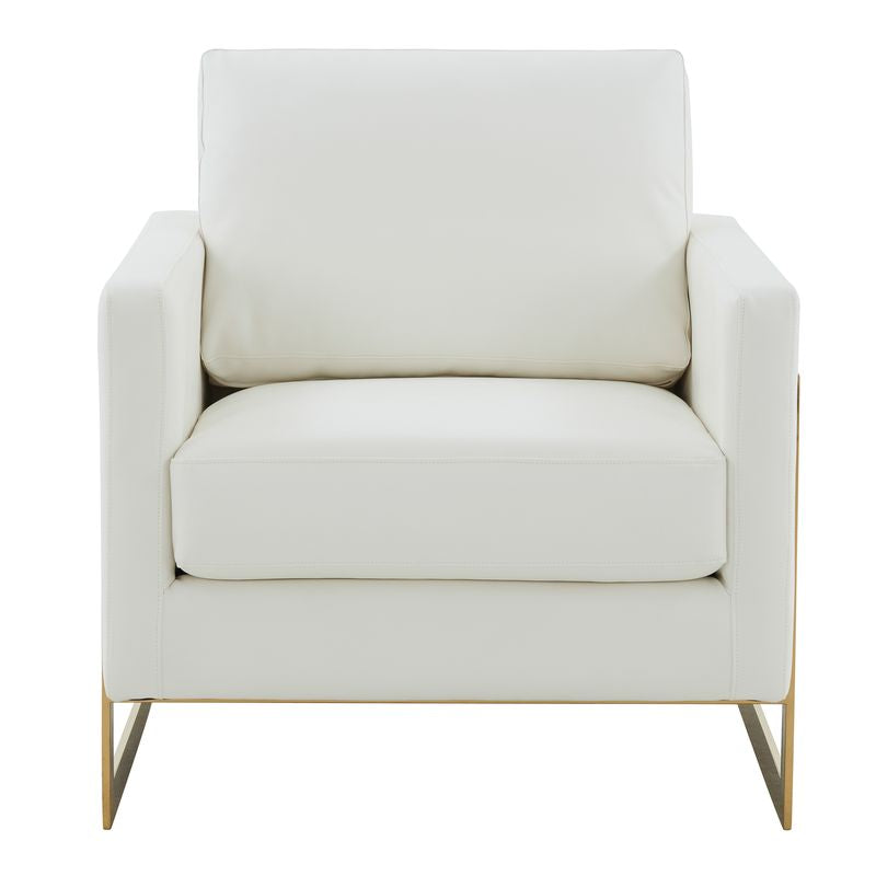 Elton Leather Accent Armchair