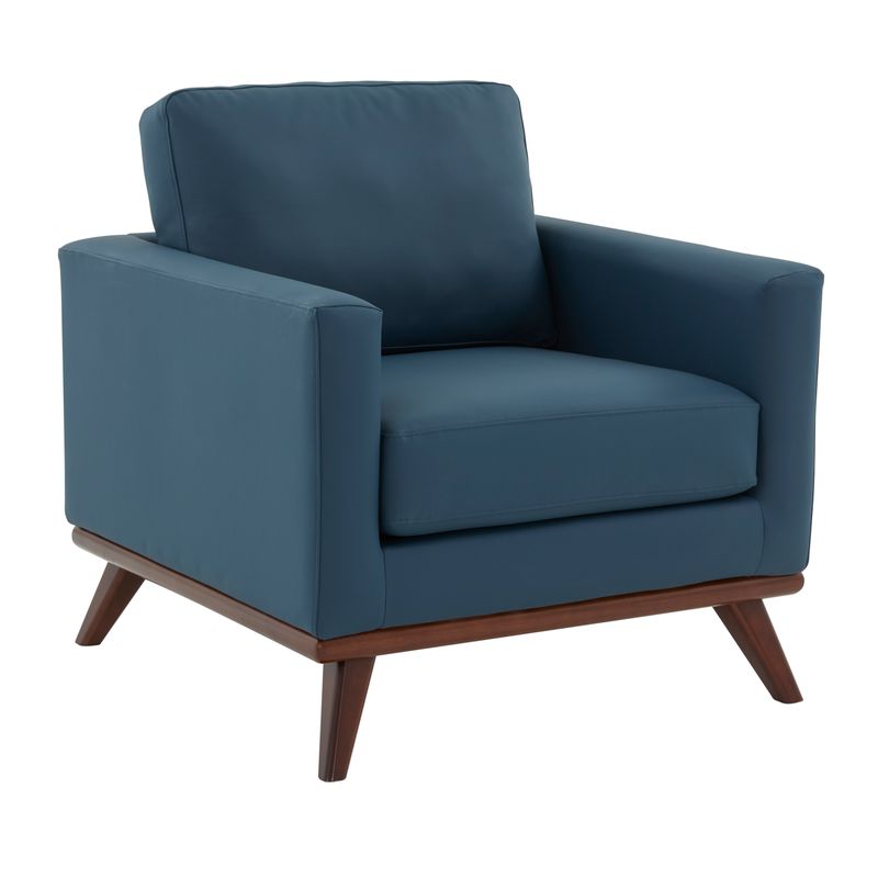 Edvin Leather Accent Arm Chair