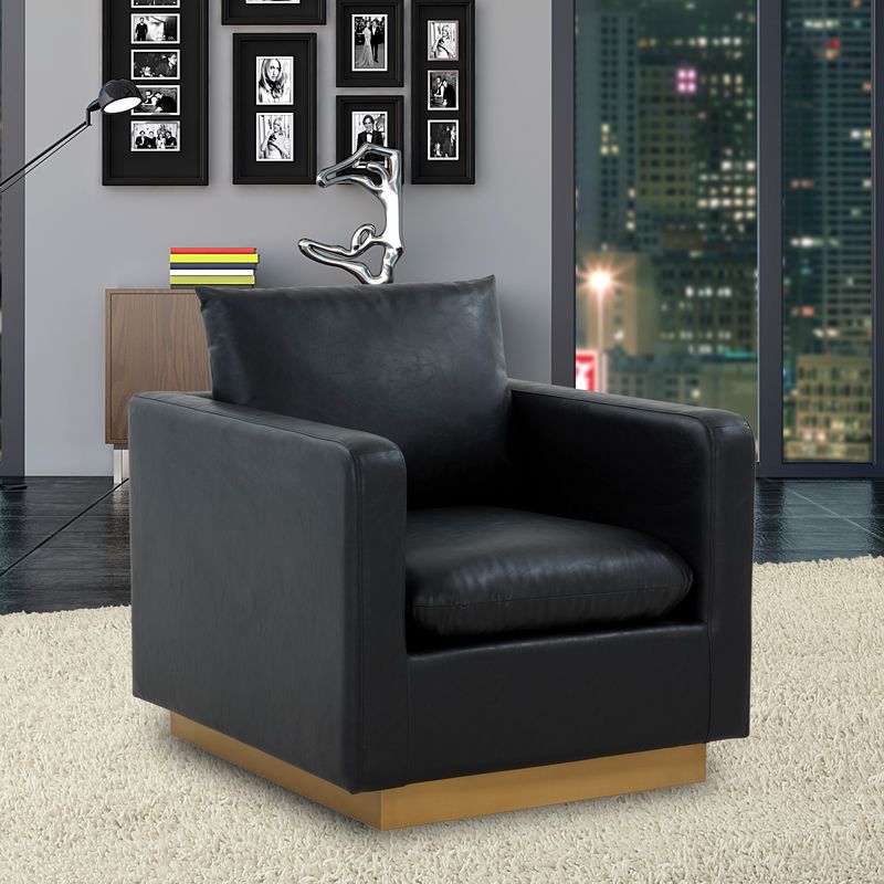 Elvira Leather Accent Armchair