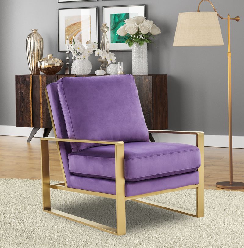 Emil Velvet Accent Armchair