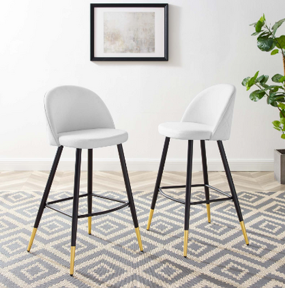 Corine Fabric Bar Stools - Set of 2