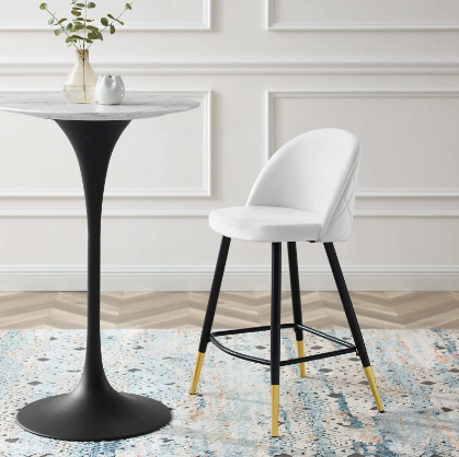 Corine Performance Velvet Counter Stools - Set of 2