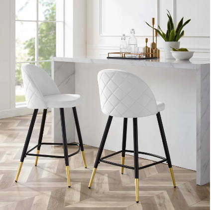 Corine Performance Velvet Counter Stools - Set of 2