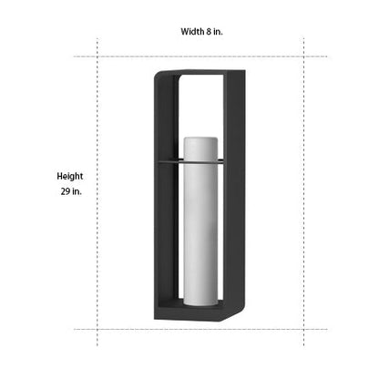 EMFURN Modern Rectangular Waterproof Solar Lights Outdoor Lantern Lights