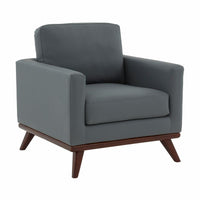 Edvin Leather Accent Arm Chair