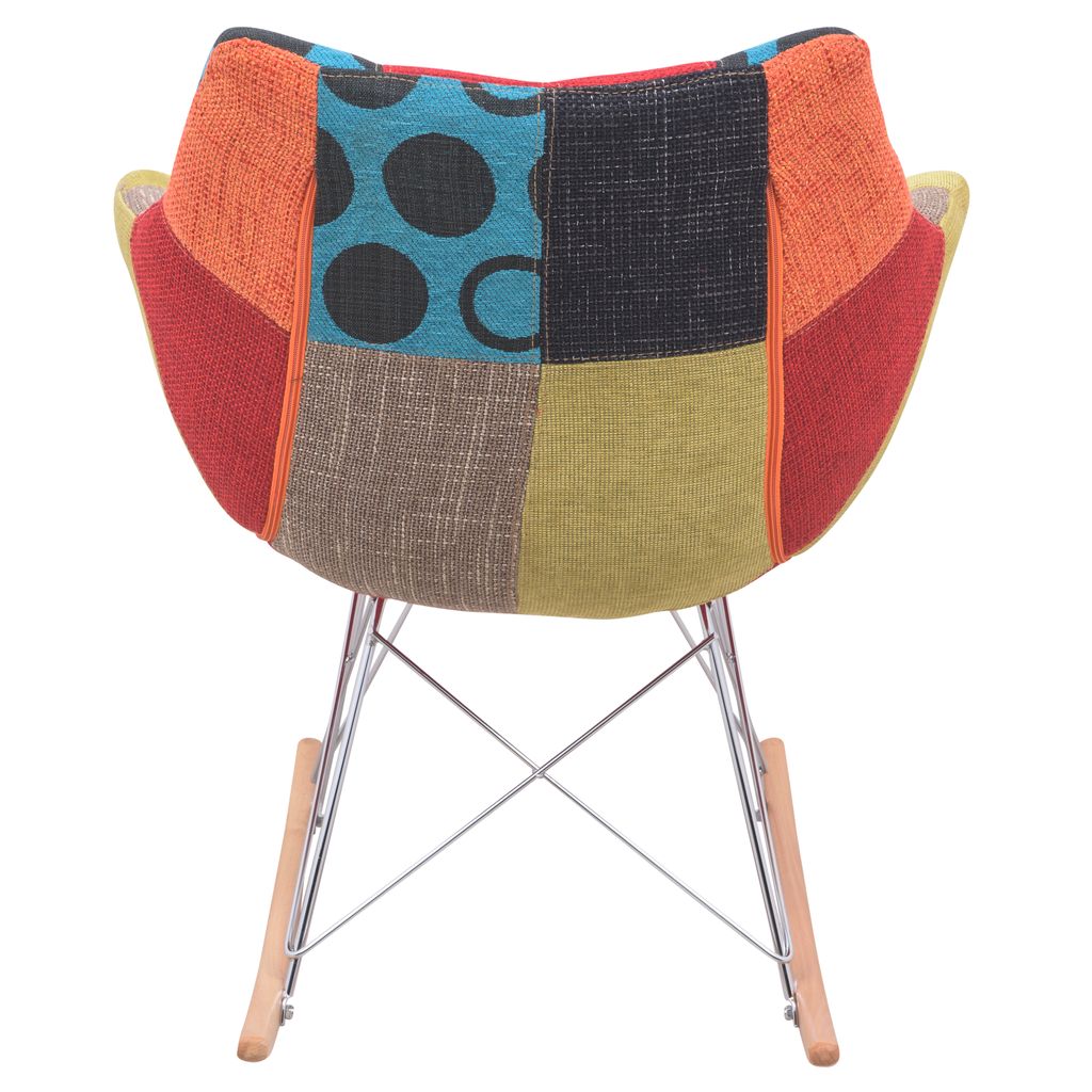 Lewie Fabric Eiffel Base Rocking Chair