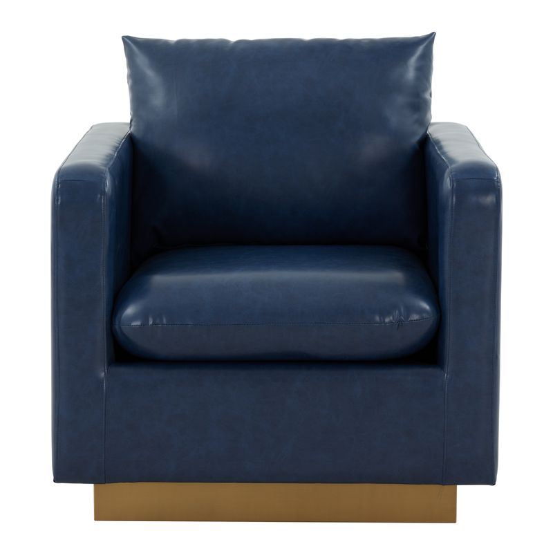 Elvira Leather Accent Armchair