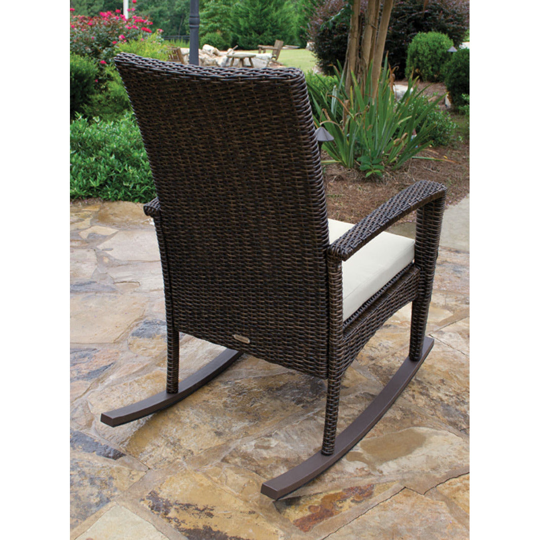 Bayview Pecan Wicker Rocking Chair - living-essentials