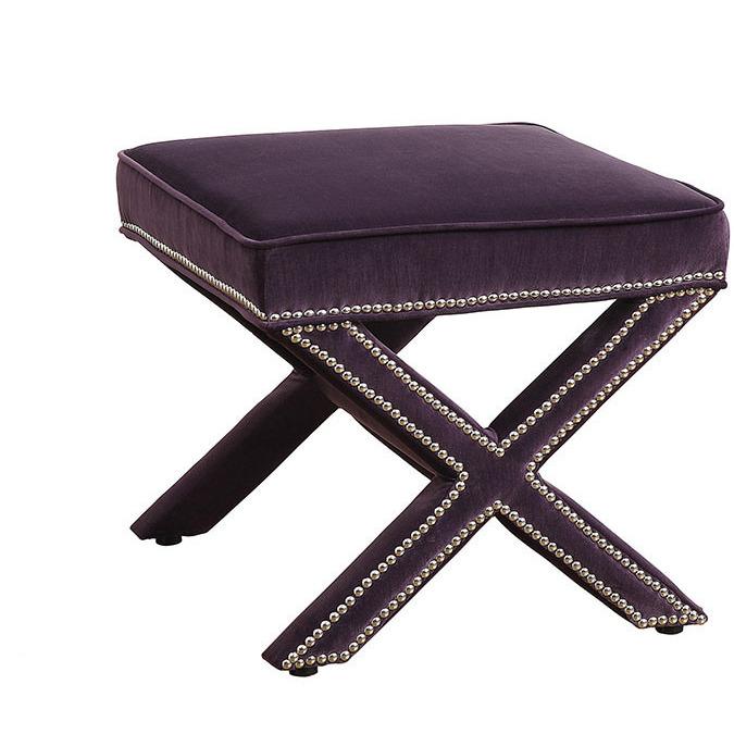 Reeve Velvet Ottoman - living-essentials