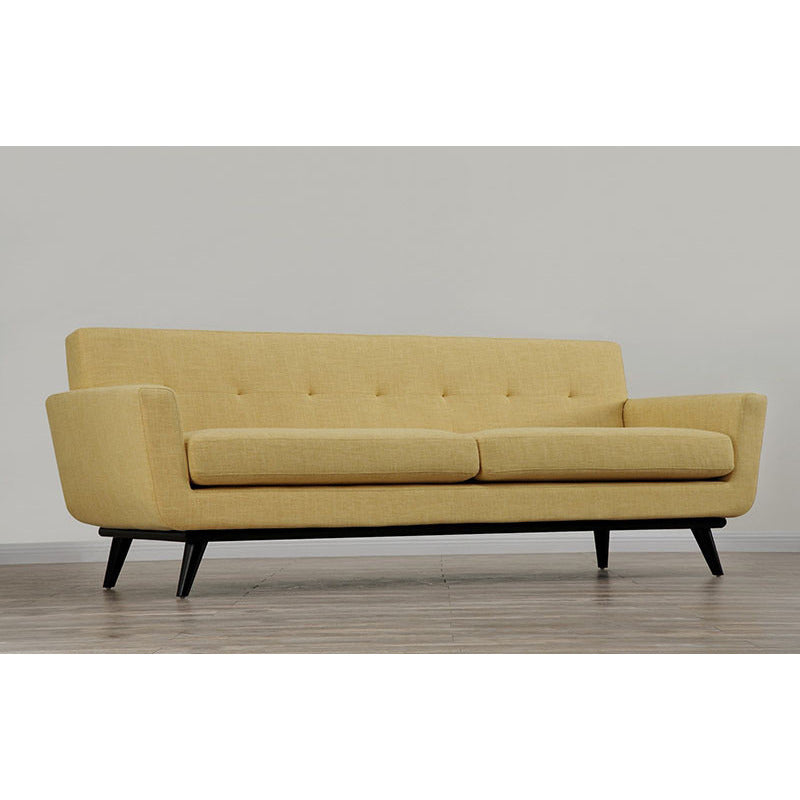 Queen Mary Mustard Yellow Linen Sofa - living-essentials