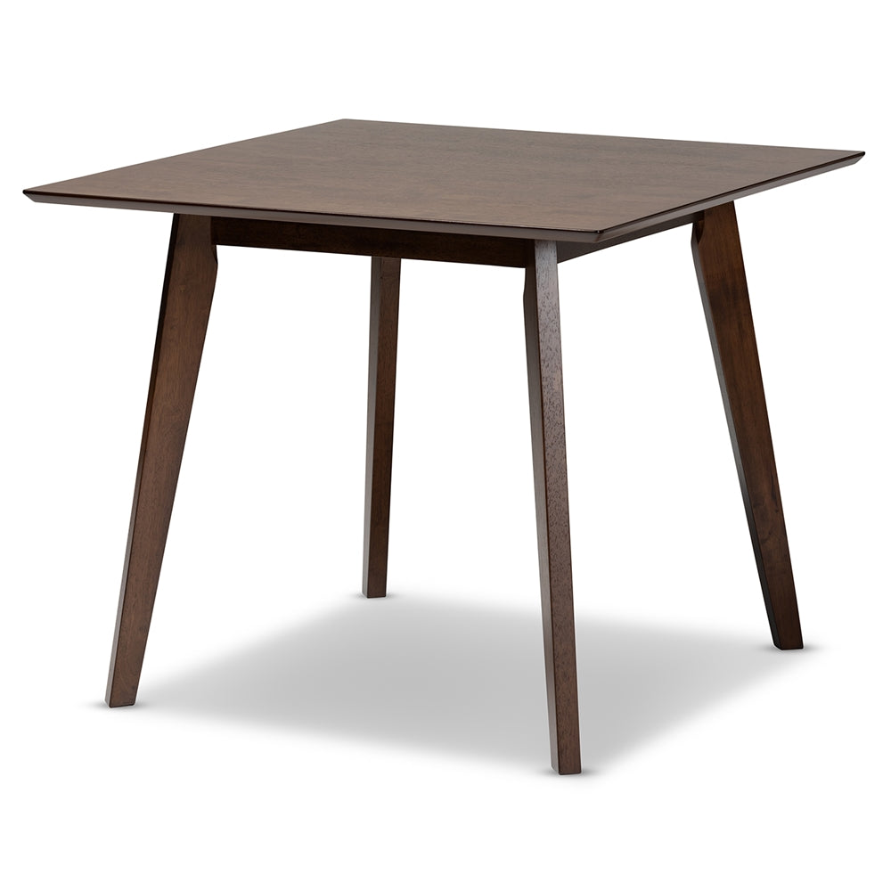 Pernille Modern Transitional Walnut Finished Square Wood Dining Table