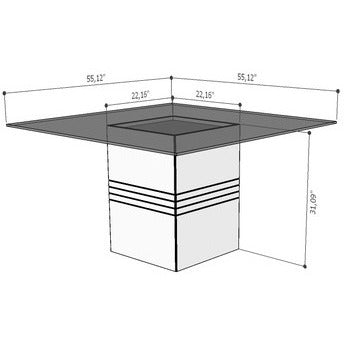 Perry Sleek Dining Table - living-essentials
