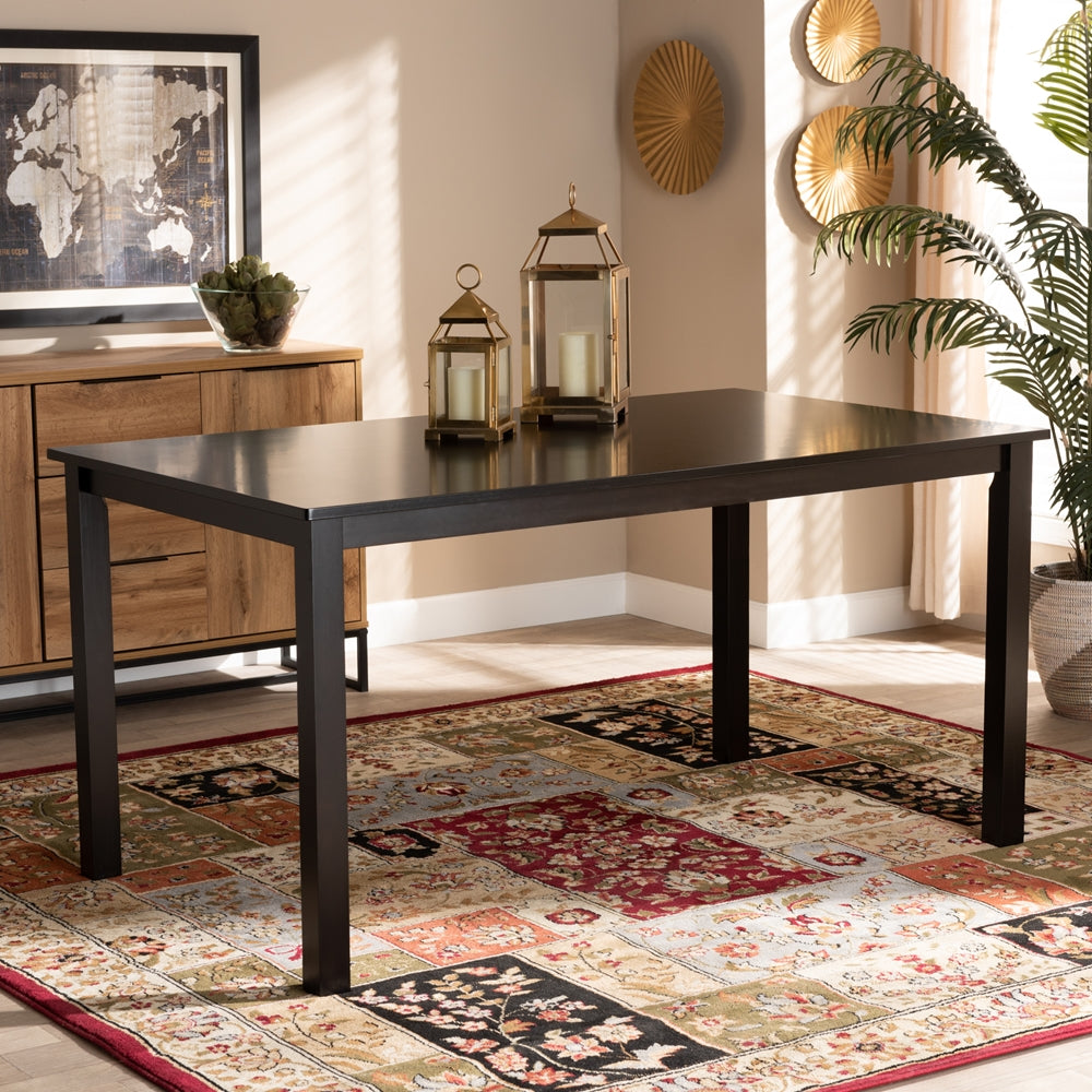 Eva Modern and Contemporary Rectangular Wood Dining Table