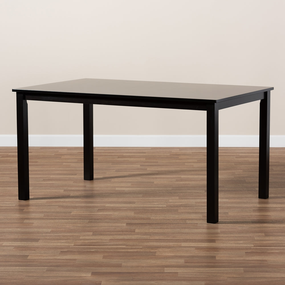 Eva Modern and Contemporary Rectangular Wood Dining Table