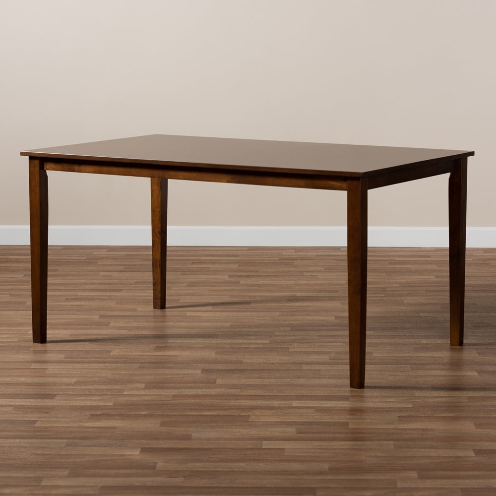 Eva Modern and Contemporary Rectangular Wood Dining Table