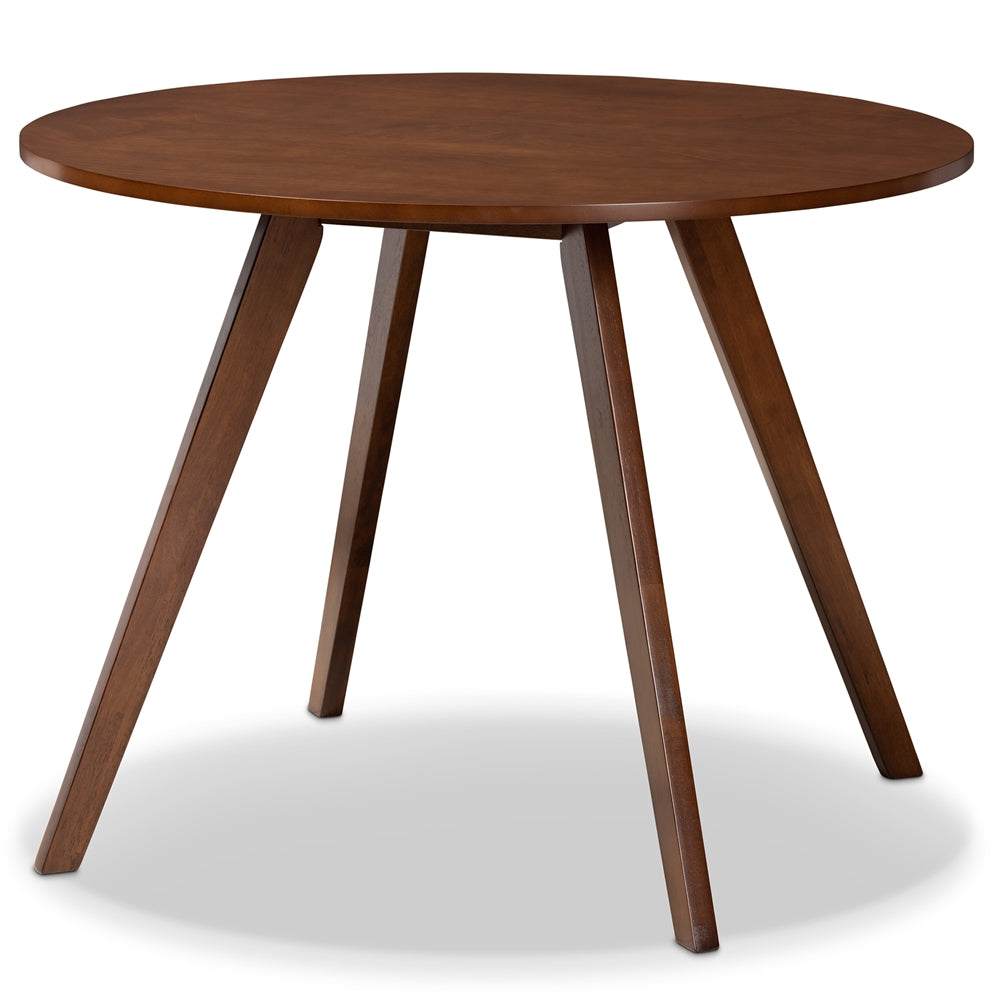 Alana Mid-Century Modern Transitional Finished Round Wood Dining Table