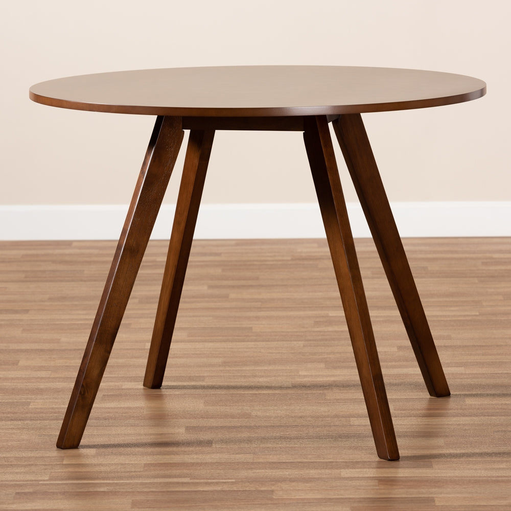 Alana Mid-Century Modern Transitional Finished Round Wood Dining Table