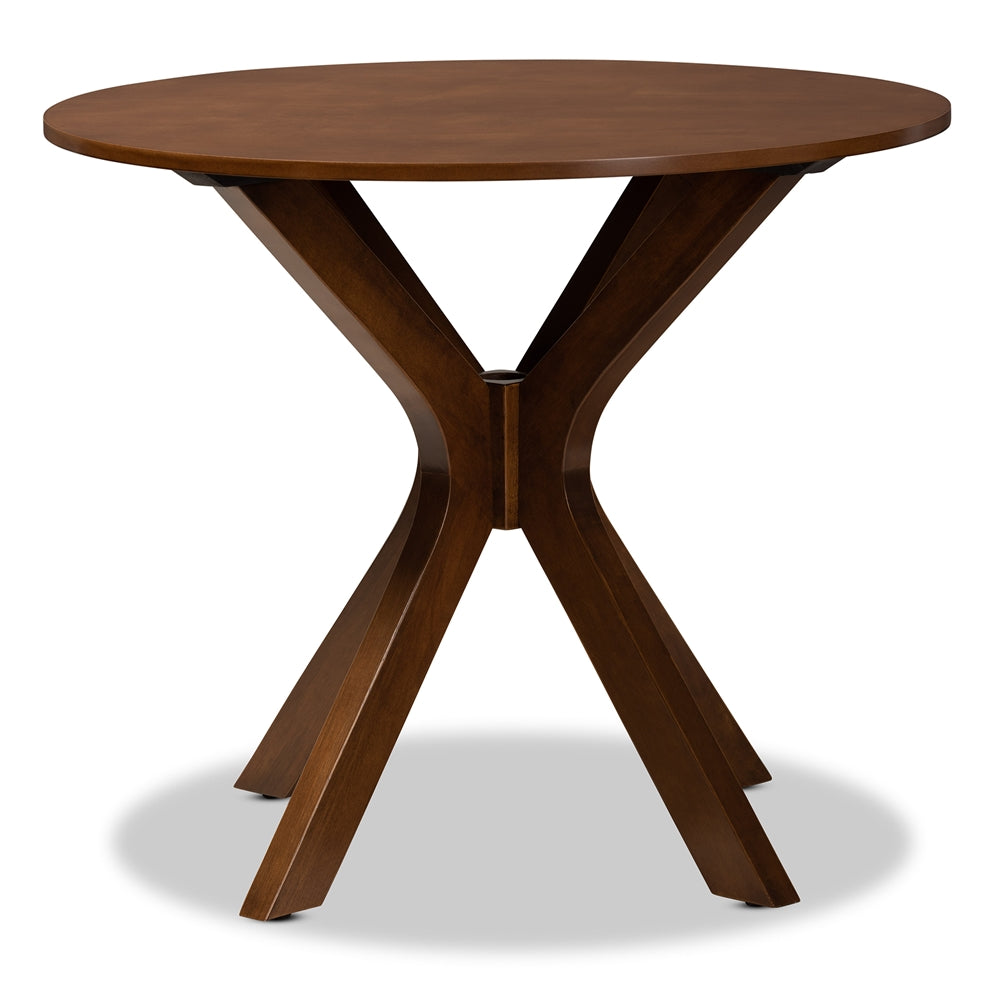 Kenji Modern and Contemporary Finished 35-Inch-Wide Round Wood Dining Table