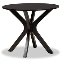 Kenji Modern and Contemporary Finished 35-Inch-Wide Round Wood Dining Table