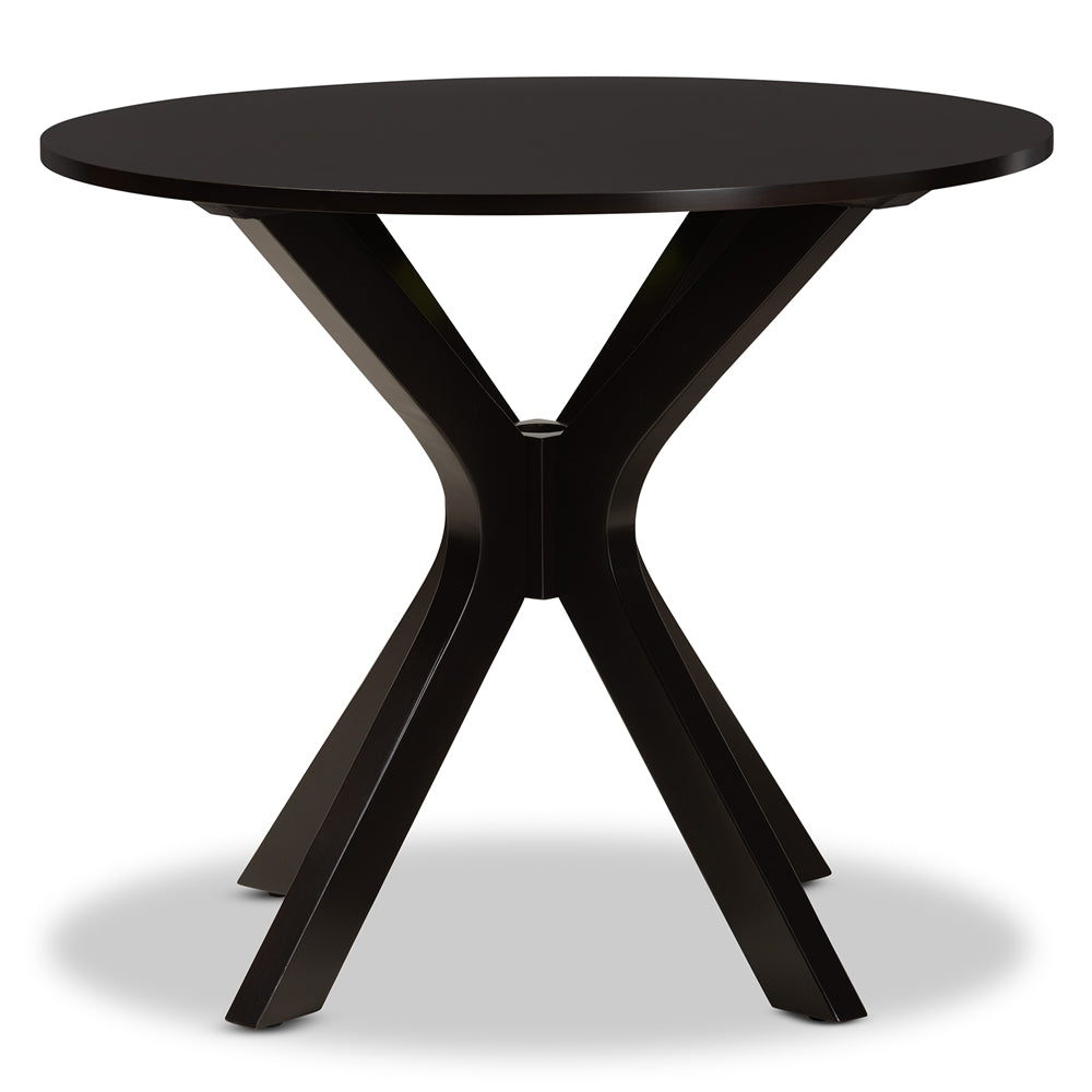 Kenji Modern and Contemporary Finished 35-Inch-Wide Round Wood Dining Table