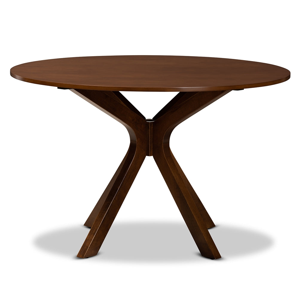 Kenji Modern and Contemporary Finished 48-Inch-Wide Round Wood Dining Table