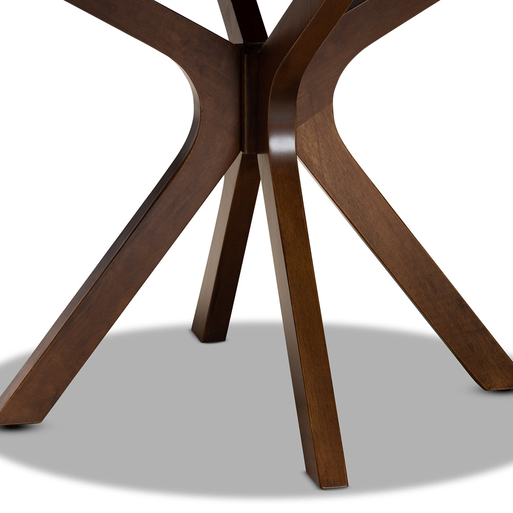 Kenji Modern and Contemporary Finished 48-Inch-Wide Round Wood Dining Table