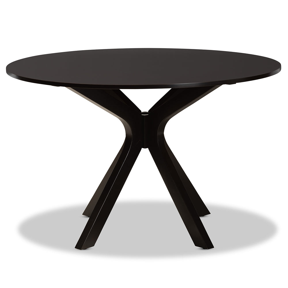 Kenji Modern and Contemporary Finished 48-Inch-Wide Round Wood Dining Table