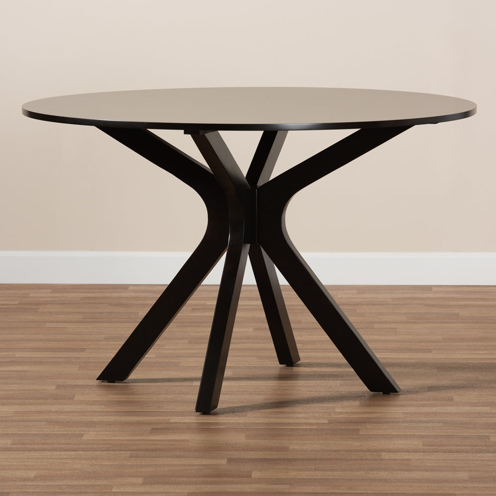 Kenji Modern and Contemporary Finished 48-Inch-Wide Round Wood Dining Table