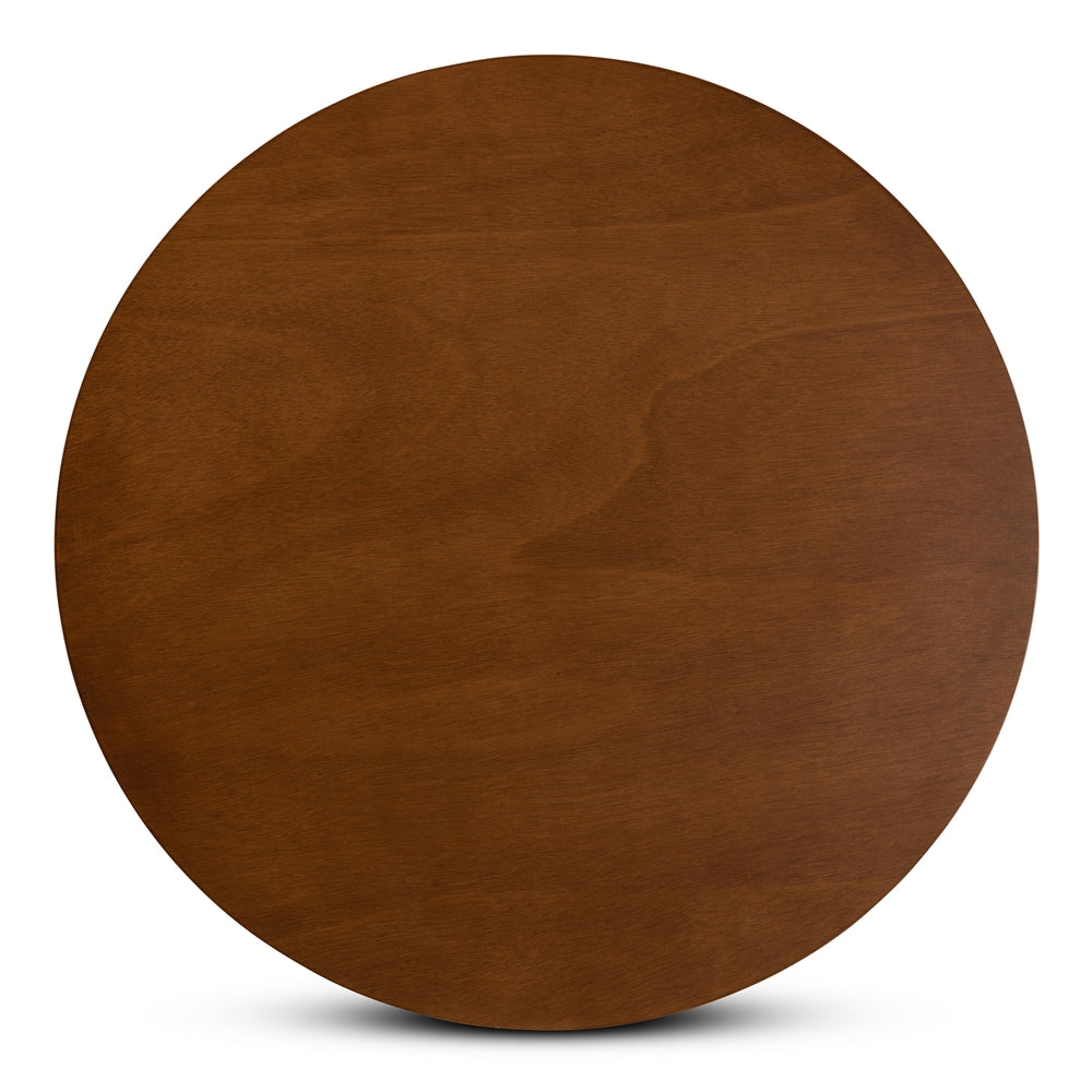Ela Modern and Contemporary Finished 35-Inch-Wide Round Wood Dining Table