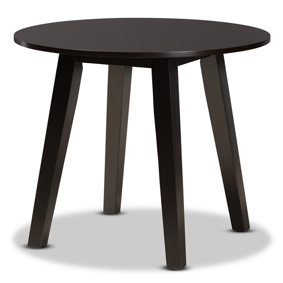 Ela Modern and Contemporary Finished 35-Inch-Wide Round Wood Dining Table