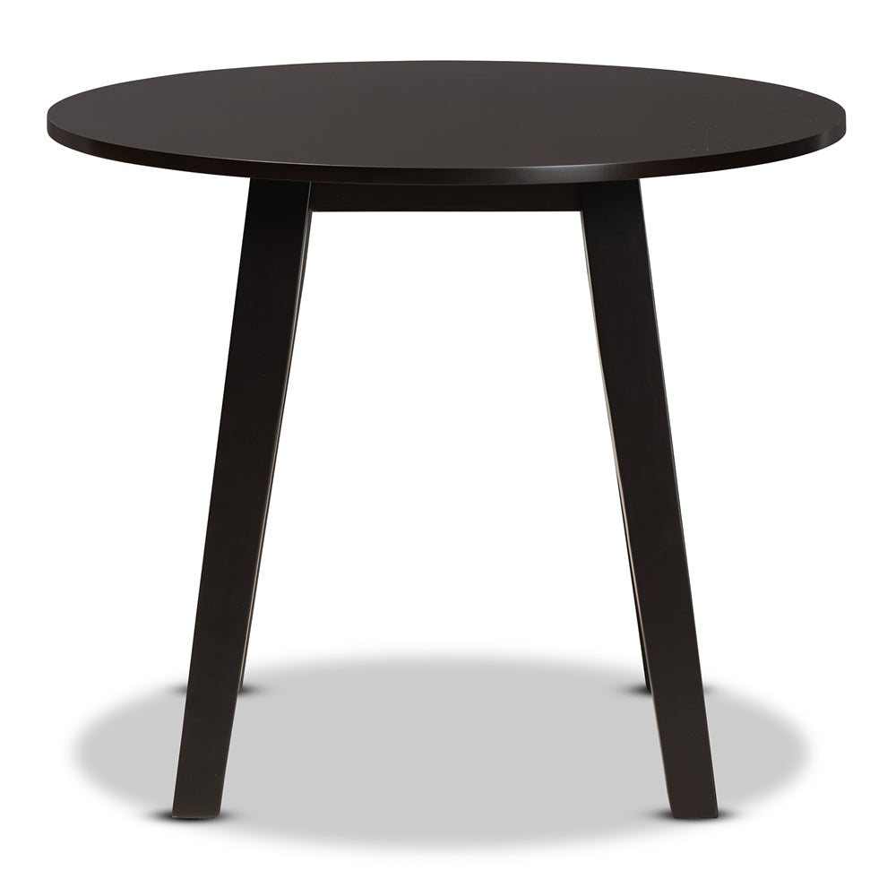 Ela Modern and Contemporary Finished 35-Inch-Wide Round Wood Dining Table