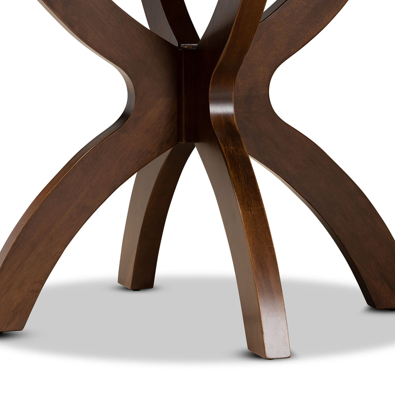 Tilde Modern and Contemporary Finished 35-Inch-Wide Round Wood Dining Table