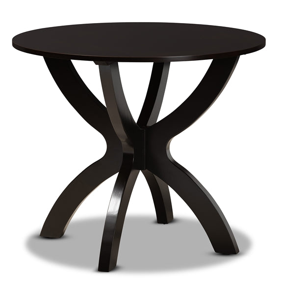 Tilde Modern and Contemporary Finished 35-Inch-Wide Round Wood Dining Table