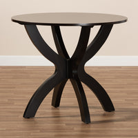 Tilde Modern and Contemporary Finished 35-Inch-Wide Round Wood Dining Table