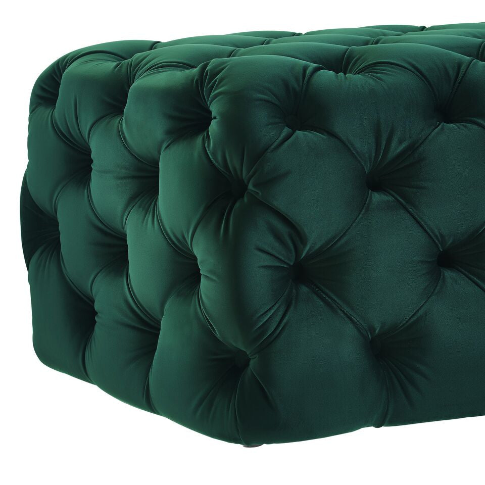 Kayla Velvet Ottoman - living-essentials