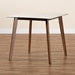 Kaylee Mid-Century Modern Transitional Walnut Brown Finished Wood Dining Table with Faux Marble Tabletop
