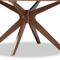 Monte Mid-Century Modern Walnut Brown Finished Wood 71-Inch Oval Dining Table