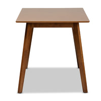 Maila Mid-Century Modern Transitional Walnut Brown Finished Wood Dining Table
