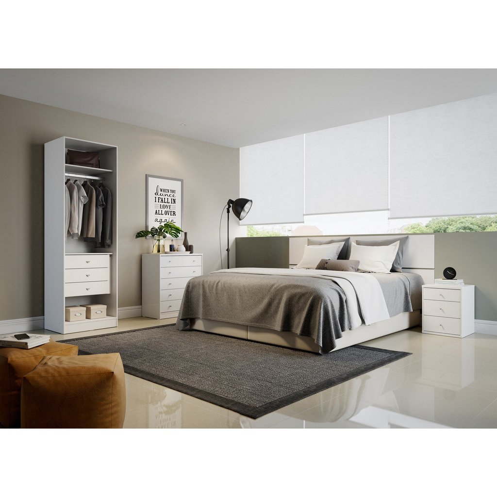 Chelsea 1.0 - 27.55 inch Wide Basic Wardrobe Closet with 3 Drawers - living-essentials