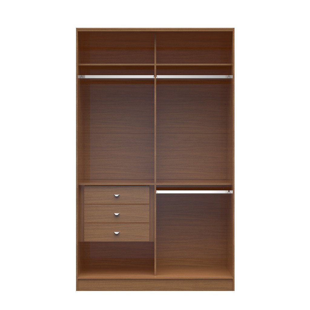 Chelsea 1.0 - 54.33 inch Wide Double Basic Wardrobe with 3 Drawers - living-essentials