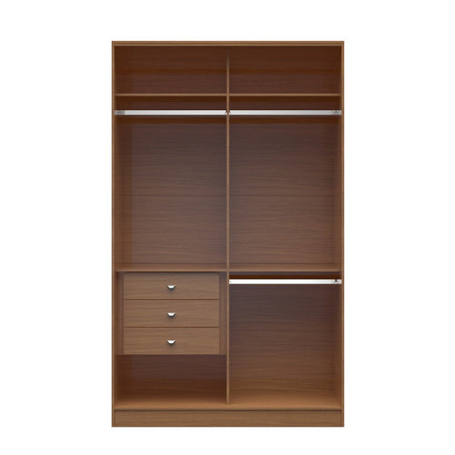 Chelsea 1.0 - 54.33 inch Wide Double Basic Wardrobe with 3 Drawers - living-essentials