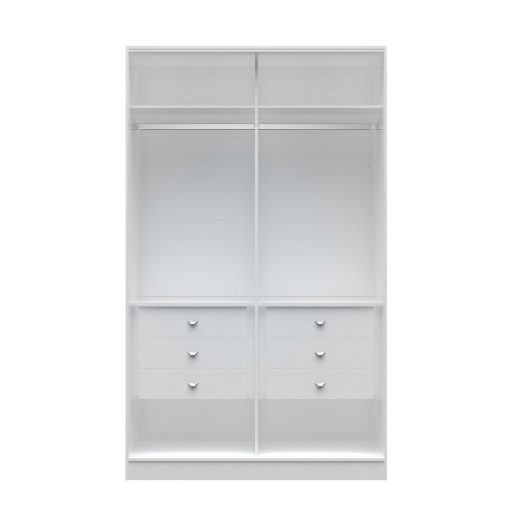 Chelsea 1.0 - 54.33 inch Wide He/ She Wardrobe with 6 Drawers - living-essentials