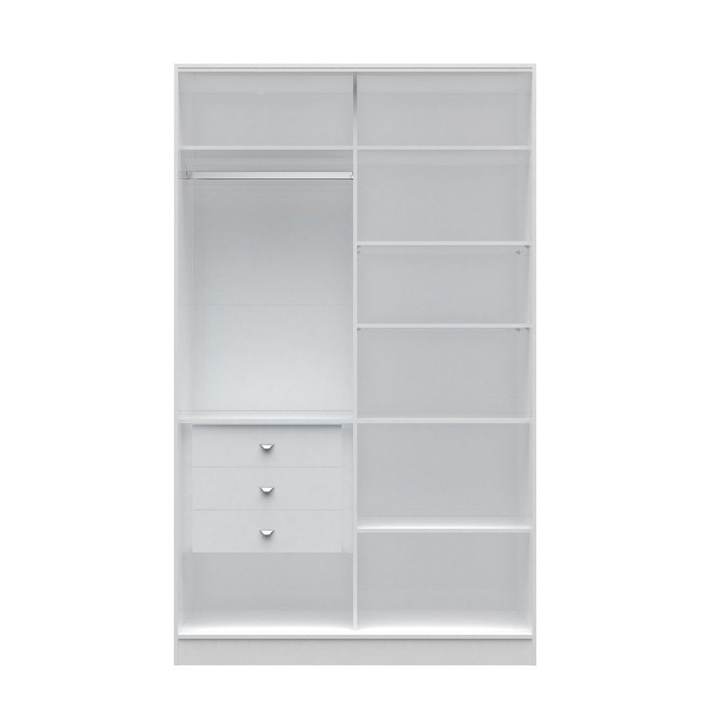 Chelsea 1.0 - 54.33 inch Wide Wardrobe  with 3 Drawers - living-essentials