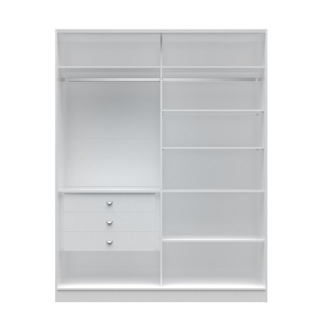 Chelsea 2.0 - 70.07 inch Wide Wardrobe with 3 Drawers - living-essentials