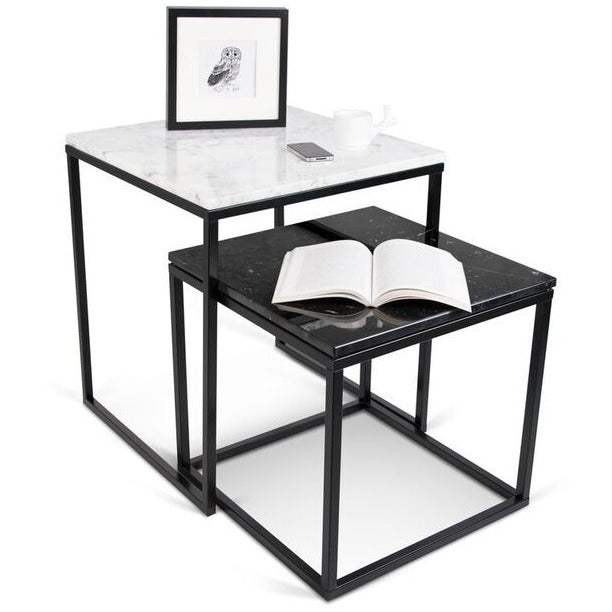 PRAIRIE NESTING TABLES WITH MARBLE TOPS - living-essentials